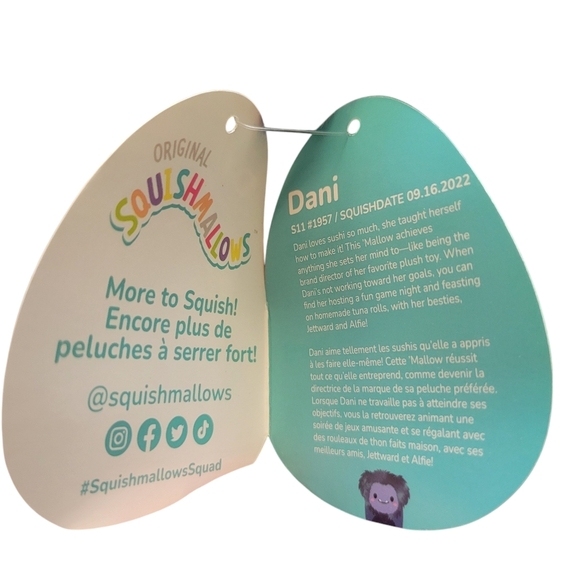 NWT Squishmallows 11" Dani the Navy Blue Bigfoot Special Edition Plush Toy - Picture 6 of 9